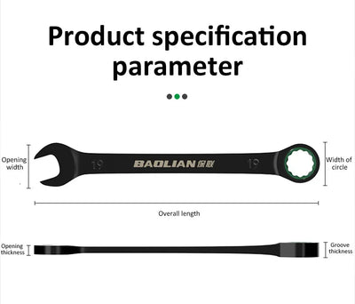 Dual-Purpose Ratchet Spanner for Easy Car Repairs - Smarsty