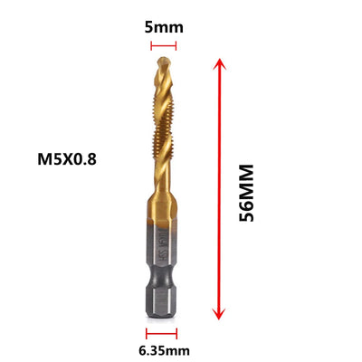 Titanium Plated HSS Tap Drill Bits Set - Smarsty