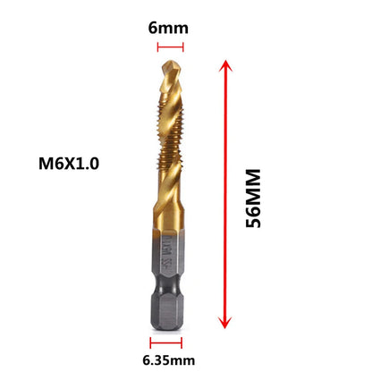 Titanium Plated HSS Tap Drill Bits Set - Smarsty