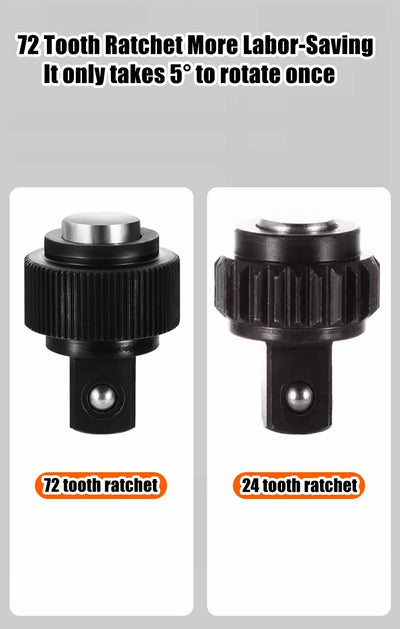 24/72 Tooth Quick Ratchet Wrench Set for Easy Repairs - Smarsty