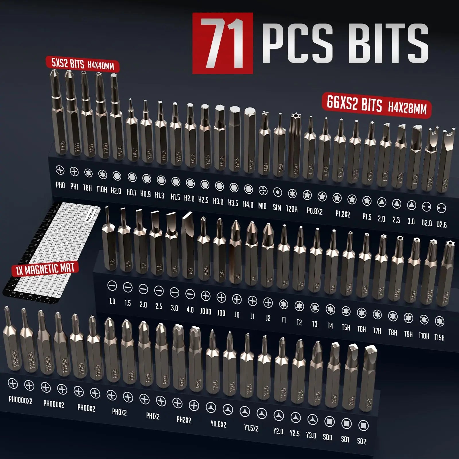 75 in 1 Electric Screwdriver Set with LED Lights - Smarsty