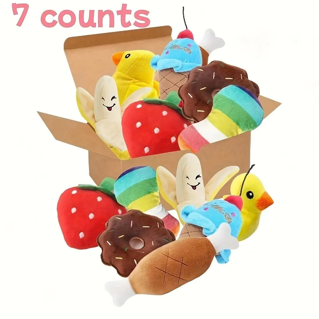 7-Piece Puppy Sound Toy Set for Chewing Fun - Smarsty