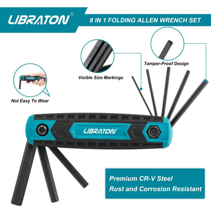 8 in 1 Folding Allen Wrench Set Portable Tool - Smarsty