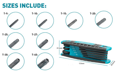 8 in 1 Folding Allen Wrench Set Portable Tool - Smarsty