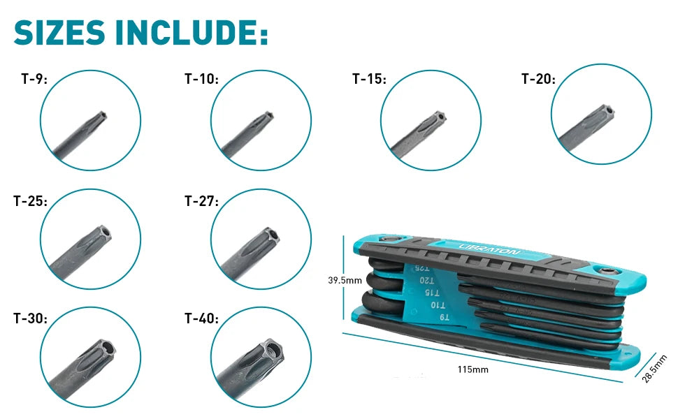 8 in 1 Folding Allen Wrench Set Portable Tool - Smarsty