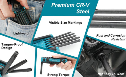 8 in 1 Folding Allen Wrench Set Portable Tool - Smarsty