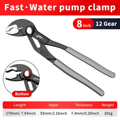 Adjustable Water Pump Pliers for Secure Gripping - Smarsty