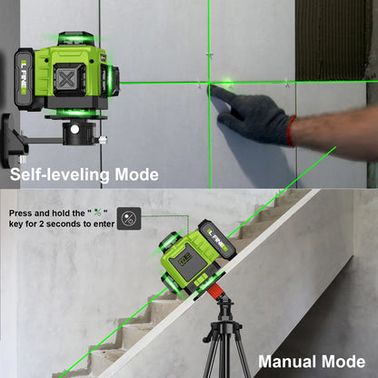 LFINE 16 Line Laser Level with Remote Control 360 Degree Self Leveling - Smarsty