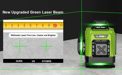 LFINE 16 Line Laser Level with Remote Control 360 Degree Self Leveling - Smarsty