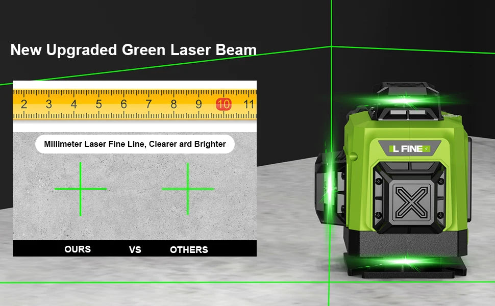 LFINE 16 Line Laser Level with Remote Control 360 Degree Self Leveling - Smarsty