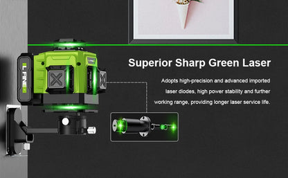 LFINE 16 Line Laser Level with Remote Control 360 Degree Self Leveling - Smarsty