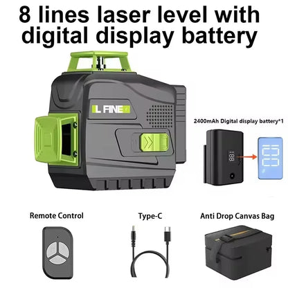 LFINE 16 Line Laser Level with Remote Control 360 Degree Self Leveling - Smarsty