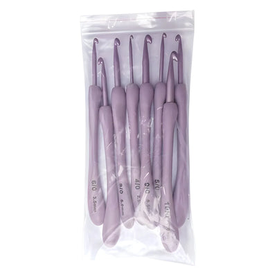 Purple Crochet Hooks Set for Crafting and Weaving - Smarsty