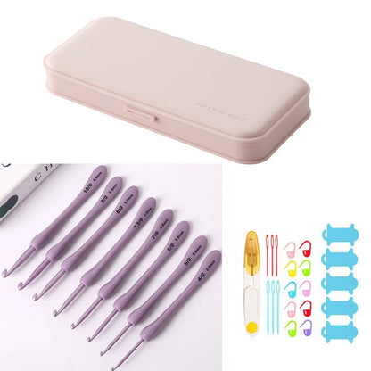 Purple Crochet Hooks Set for Crafting and Weaving - Smarsty