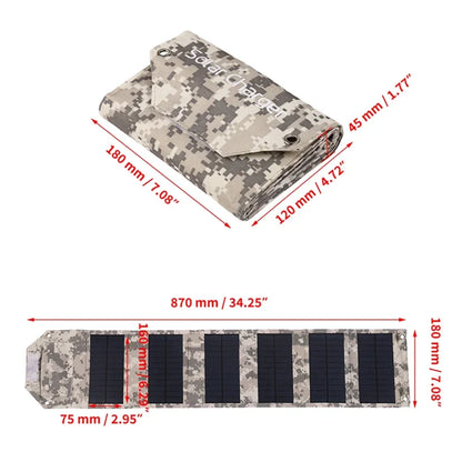 Foldable Solar Panel Charger for Outdoor Camping - Smarsty