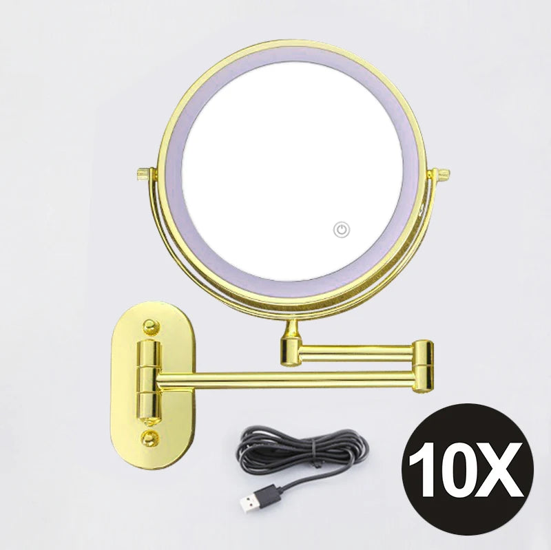 8 Inch Chrome Makeup Mirror with Dual Magnification - Smarsty