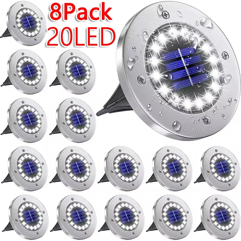 Solar Disk Lights for Outdoor Garden Decoration - Smarsty