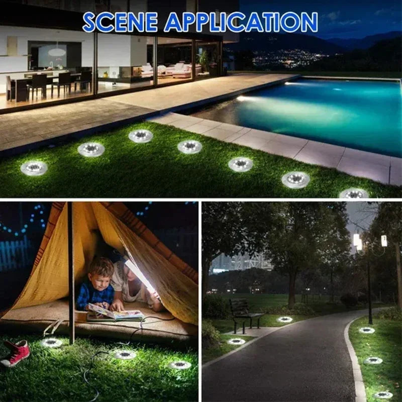 Solar Disk Lights for Outdoor Garden Decoration - Smarsty
