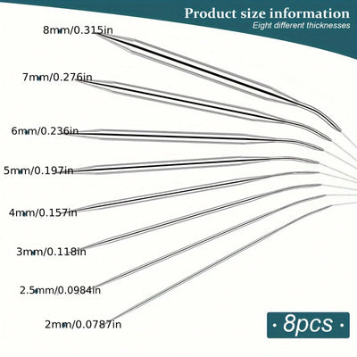 Professional Stainless Steel Knitting Needles Set for Comfort and Versatility - Smarsty