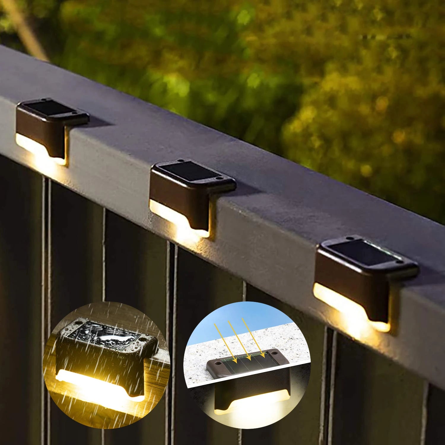 Solar LED Garden Lights Waterproof Outdoor Step Lamps - Smarsty
