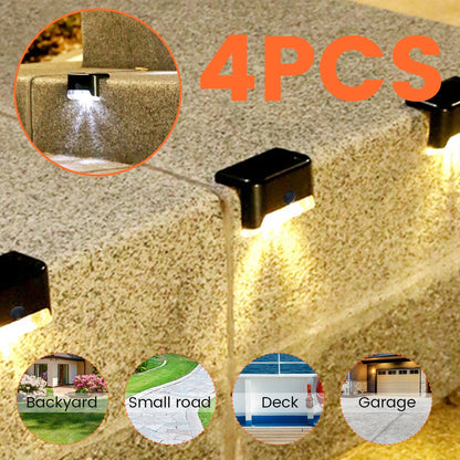 Solar LED Garden Lights Waterproof Outdoor Step Lamps - Smarsty