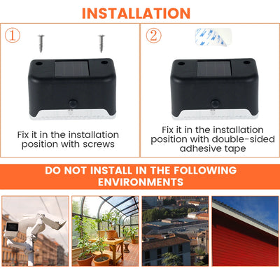 Solar LED Garden Lights Waterproof Outdoor Step Lamps - Smarsty