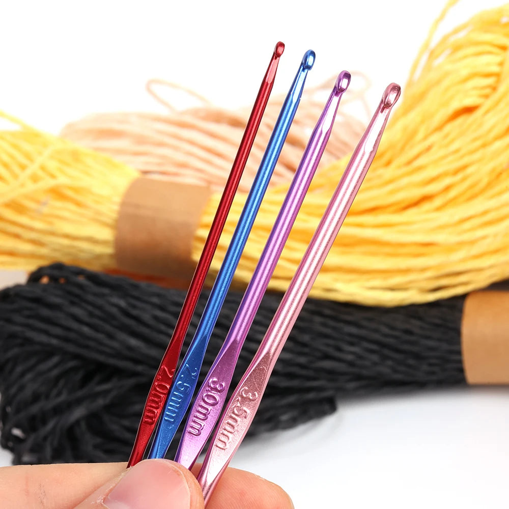 Colorful Aluminum Crochet Hooks Set for Easy Knitting - Smarsty