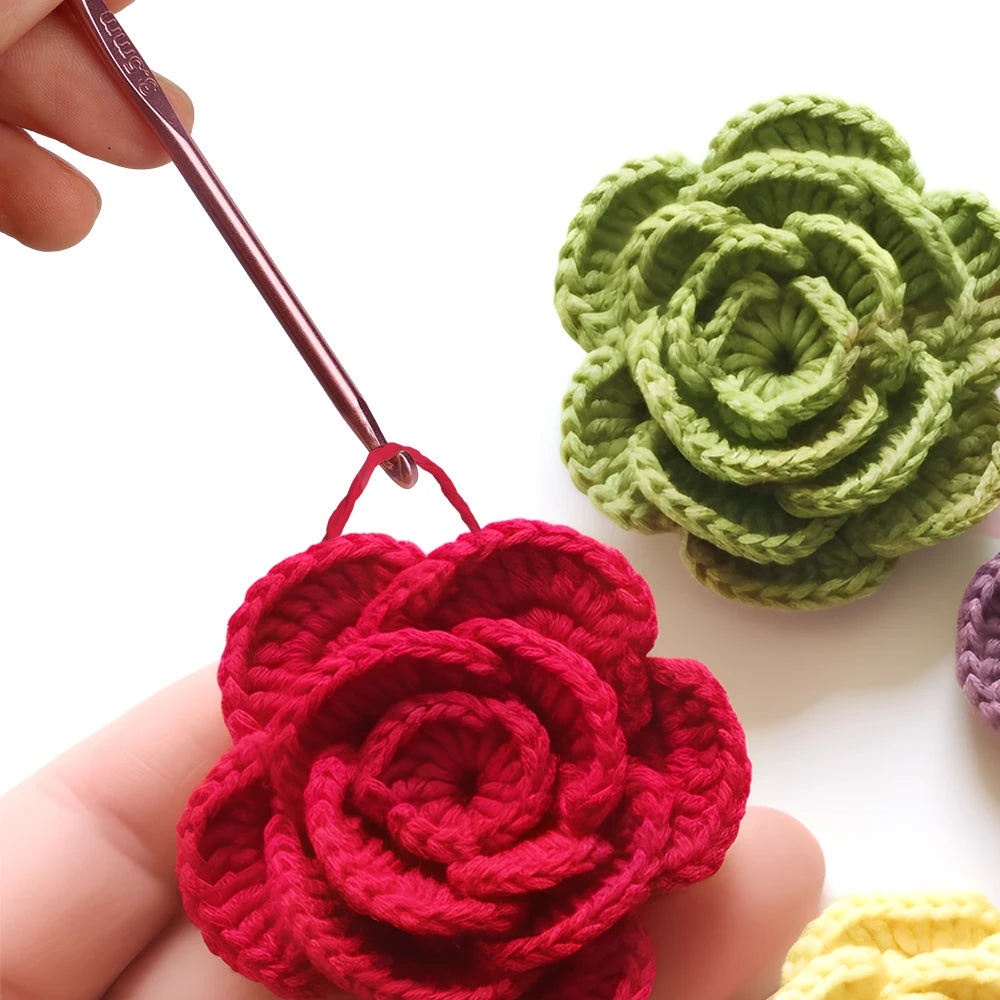 Colorful Aluminum Crochet Hooks Set for Easy Knitting - Smarsty