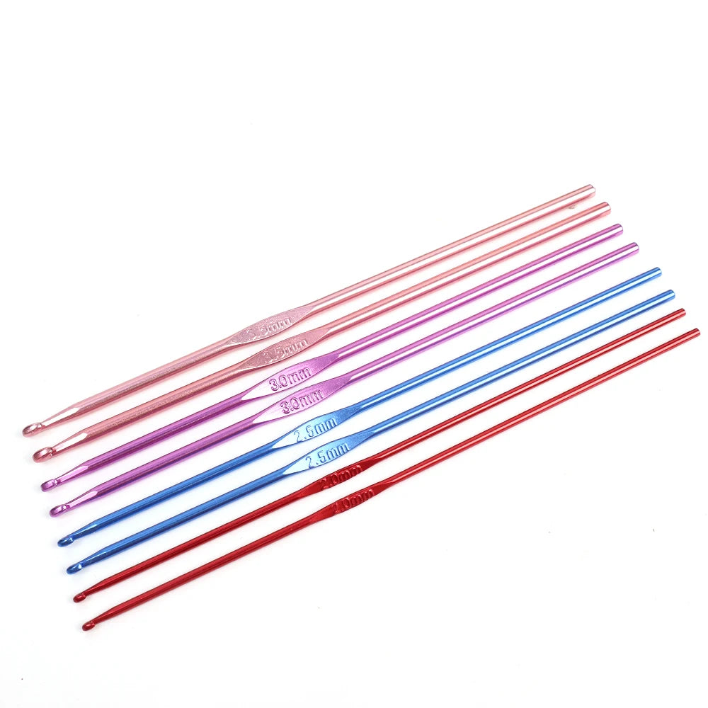 Colorful Aluminum Crochet Hooks Set for Easy Knitting - Smarsty