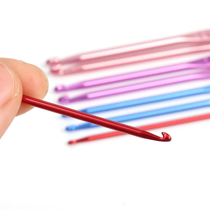 Colorful Aluminum Crochet Hooks Set for Easy Knitting - Smarsty