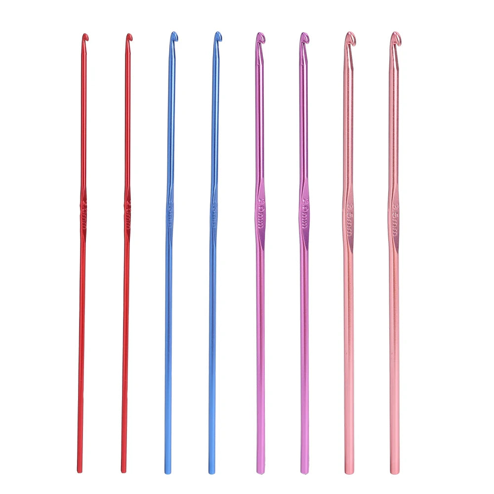 Colorful Aluminum Crochet Hooks Set for Easy Knitting - Smarsty