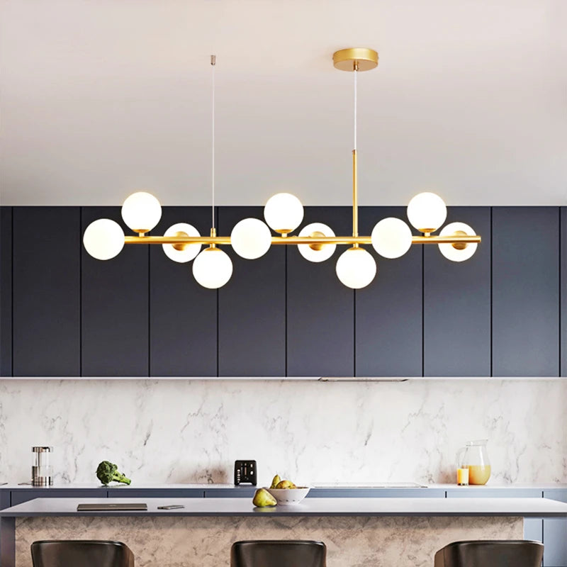 Nordic Modern LED Pendant Light with Glass Balls - Smarsty