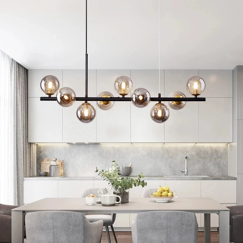 Nordic Modern LED Pendant Light with Glass Balls - Smarsty