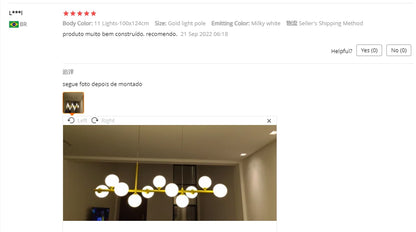 Nordic Modern LED Pendant Light with Glass Balls - Smarsty