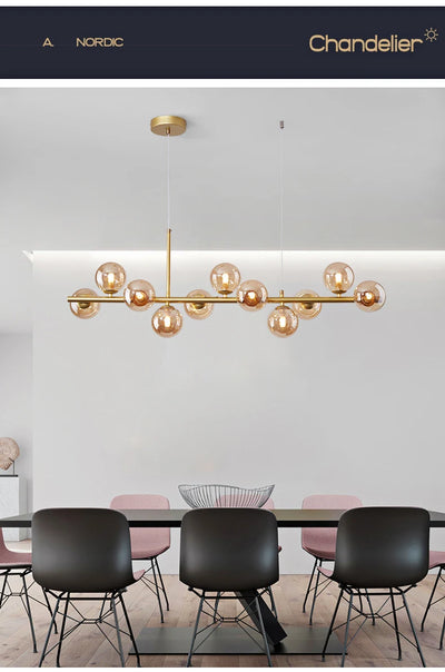 Nordic Modern LED Pendant Light with Glass Balls - Smarsty