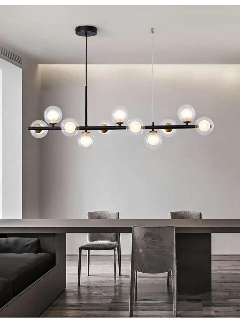 Nordic Modern LED Pendant Light with Glass Balls - Smarsty