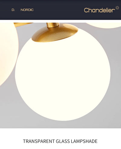 Nordic Modern LED Pendant Light with Glass Balls - Smarsty