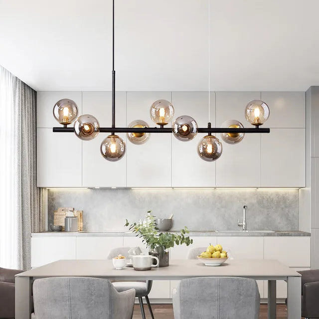 Nordic Modern LED Pendant Light with Glass Balls - Smarsty
