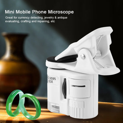 Mini Mobile Phone Clip Microscope with 60X Magnification - Smarsty