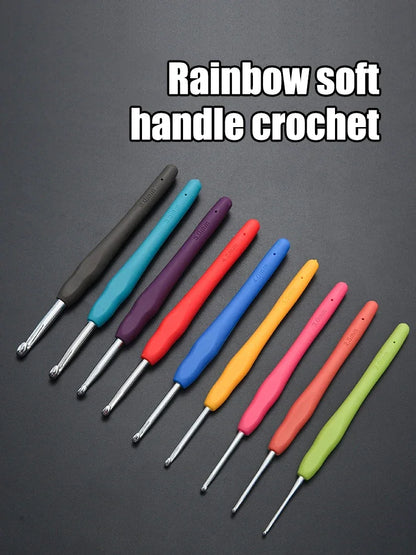 Versatile 9-Piece Crochet Hook Set with Soft Handles - Smarsty