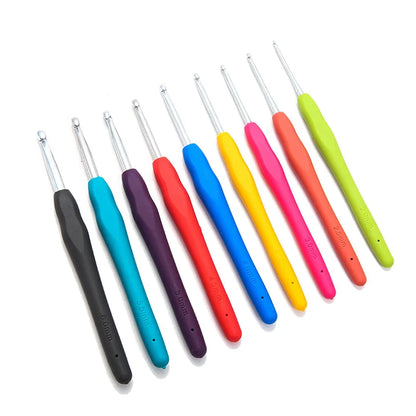 Versatile 9-Piece Crochet Hook Set with Soft Handles - Smarsty