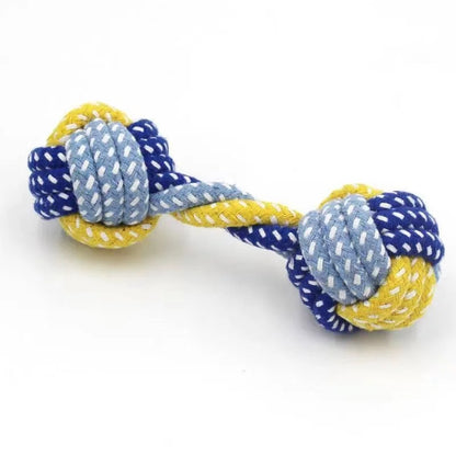 Durable Cotton Rope Dog Chew Toy for Teeth Cleaning - Smarsty