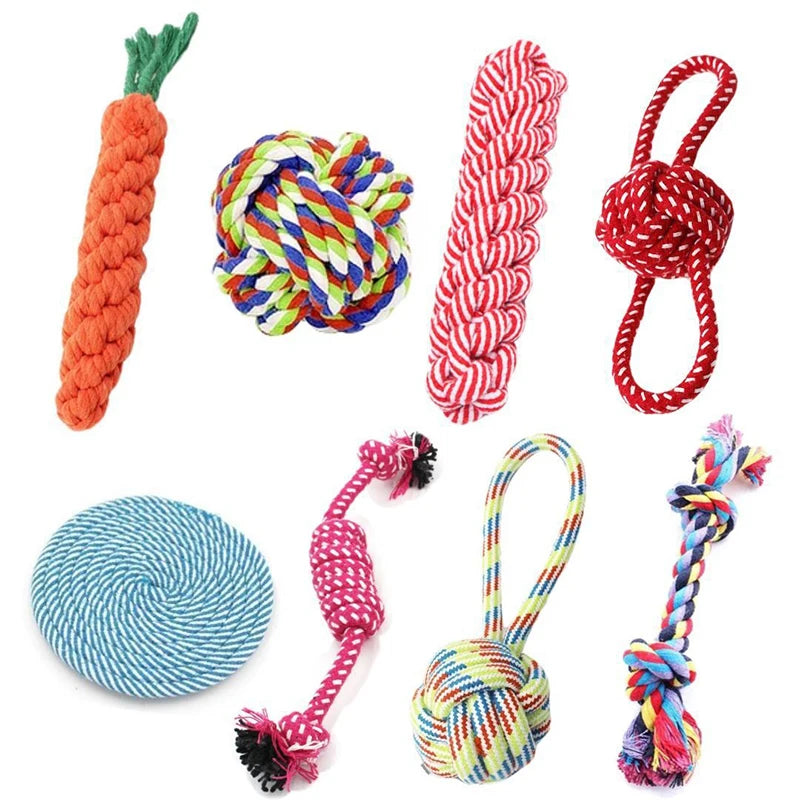 Durable Cotton Rope Dog Chew Toy for Teeth Cleaning - Smarsty