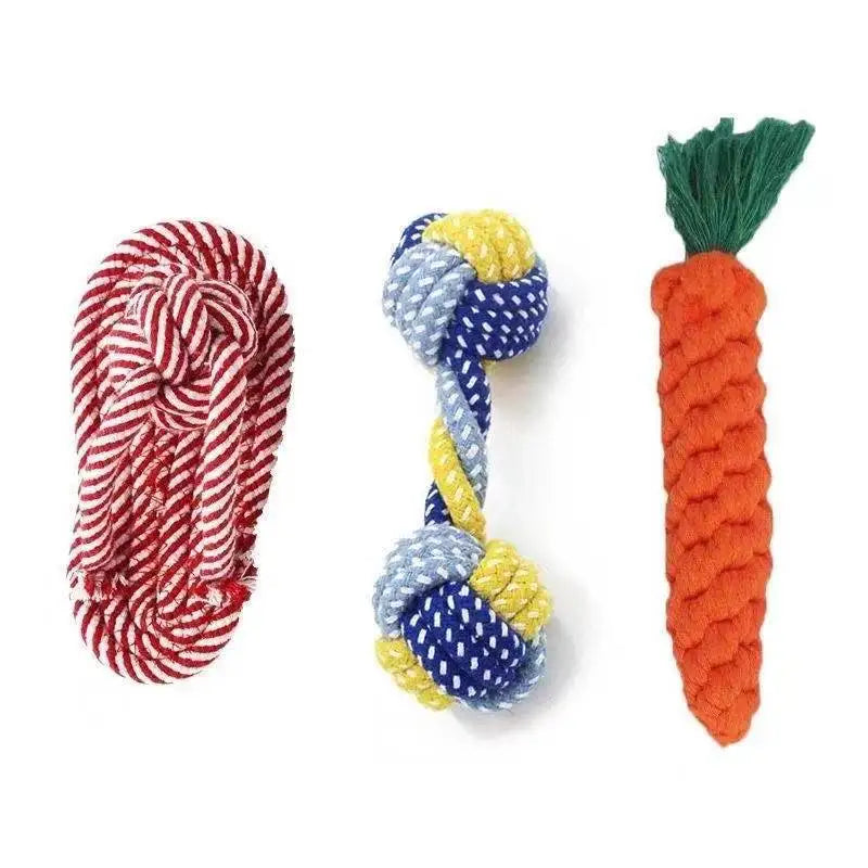 Durable Cotton Rope Dog Chew Toy for Teeth Cleaning - Smarsty