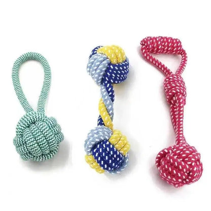 Durable Cotton Rope Dog Chew Toy for Teeth Cleaning - Smarsty