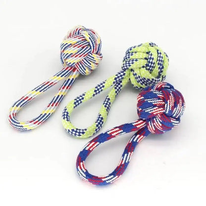 Durable Cotton Rope Dog Chew Toy for Teeth Cleaning - Smarsty