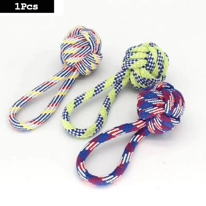 Durable Cotton Rope Dog Chew Toy for Teeth Cleaning - Smarsty
