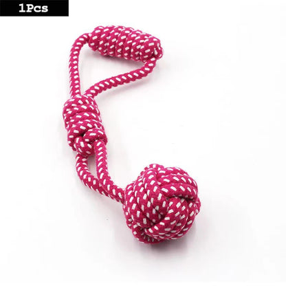 Durable Cotton Rope Dog Chew Toy for Teeth Cleaning - Smarsty