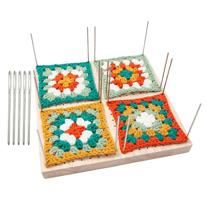 Bamboo Crochet Knitting Blocking Board Kit for Easy Crafting - Smarsty