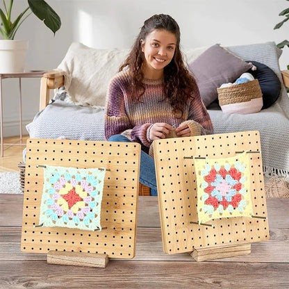Bamboo Crochet Knitting Blocking Board Kit for Easy Crafting - Smarsty